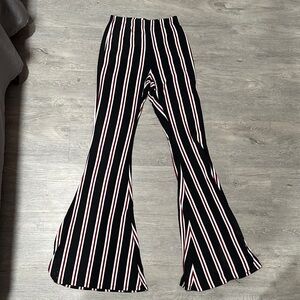 Elegant Striped Flare Pants